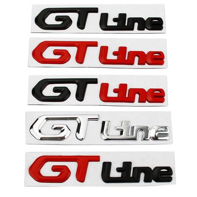 Car Styling GT Line 3D Metal Emblem Car Badge Body Decals Fender for Peugeot GT RCZ 308 508 3008 5008 KIA Sportage Picanto