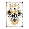 Bee Series Metal Tin Sign Wall Decor 20x30cm