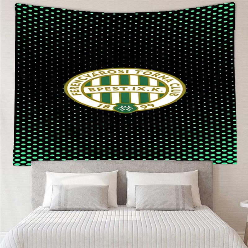 Arazzo da Appendere per Camera da Letto, Soggiorno, Sala Giochi, Decorazione Artistica Murale del Club di Calcio Ferencvárosi TC, Regali per le Feste e Compleanni