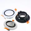 White/Black GU10 Lamp Holder Base Kit - 360° Adjustable Ceiling Spotlight with Easy Snap-In Installation