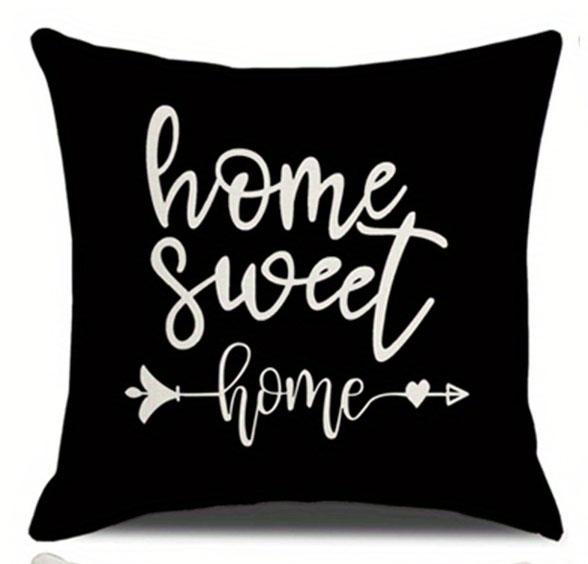 Black and White Geometric Patterned Pillowcase Suitable for Living Room and Bedroom Decoration Pillow Insert Not Included