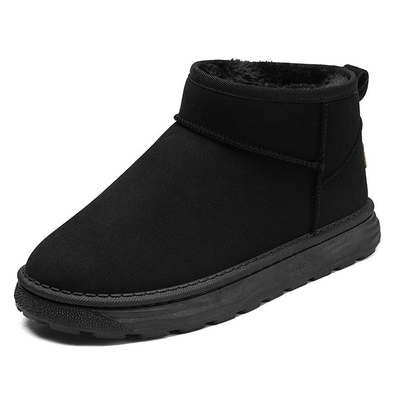 Large size winter high-top velvet thickened warm bread cotton shoes fur integrated snow boots