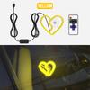 LED Window Automobile Lights for Car, Neon  Lights Car Decoration, Glowing Heart Atmosphere Lights USBwiring,interior Decoration