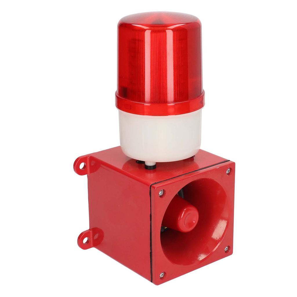 Industrial Warning Lamp 120DB Audible Visual Alarm Waterproof Security Strobe Light