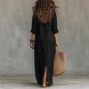 2026 Spring/Summer Casual Solid Color Lapel Slit Dress