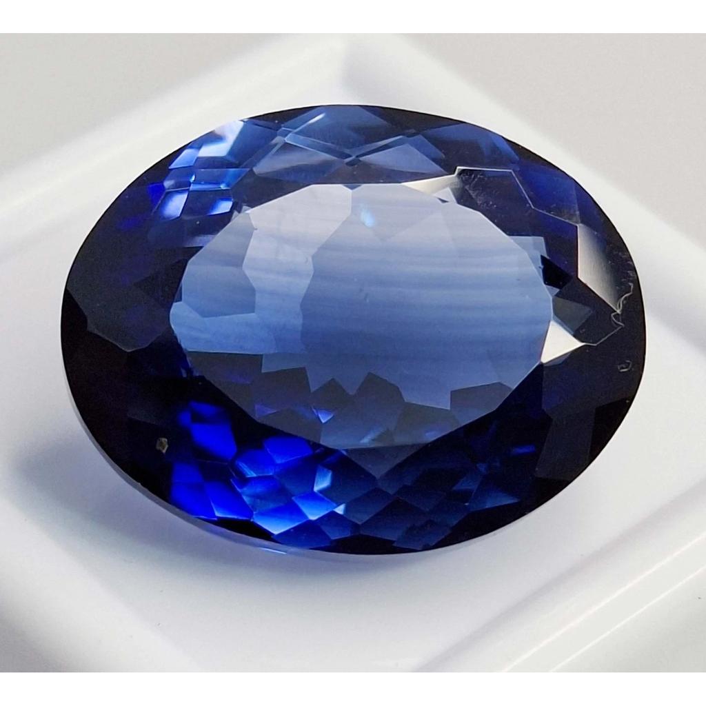 Oval Cut Natural Dark Blue Sapphire 21-23 Ct Stunning Certified Loose Gemstone