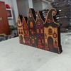 Vintage Finish Wooden Haunted House Multi-layer Rustic Autumn Ornament  Interior Designer