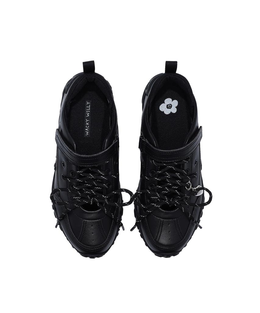Wacky Willy Kitte Mary Jane Sneakers Black