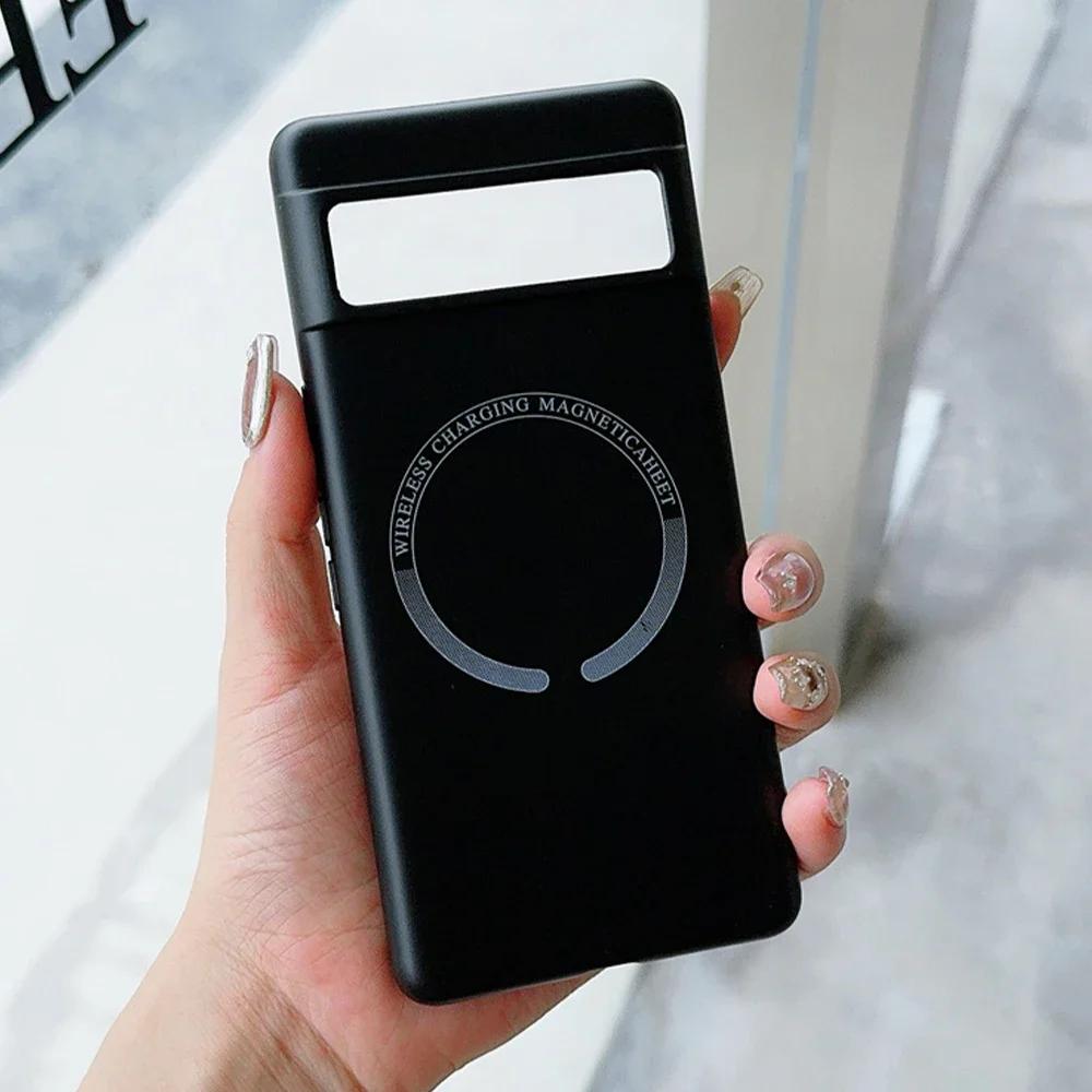

Магнитный жидкий силиконовый чехол для телефона Google Pixel 9 Pro XL 8 8A 7A Pro 6A 5A Матовый противоударный чехол для Google Pixel 8 7 Pro For Pixel 8 чёрный
