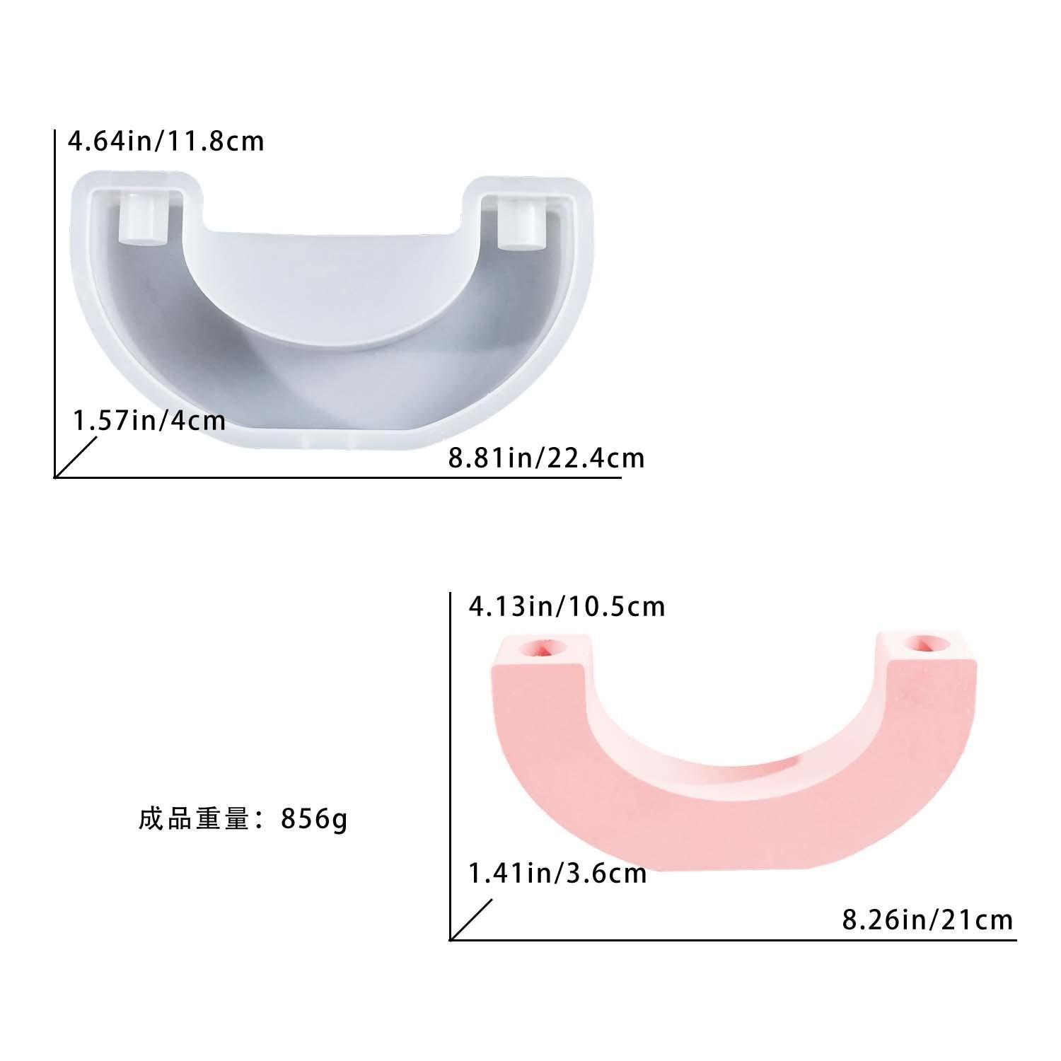 

Geometry Candlestick Silicone Mould U Shape Candle Holder Concrete Plaster Mold Arch Epoxy Resin Casting Molds Craft Home Decor