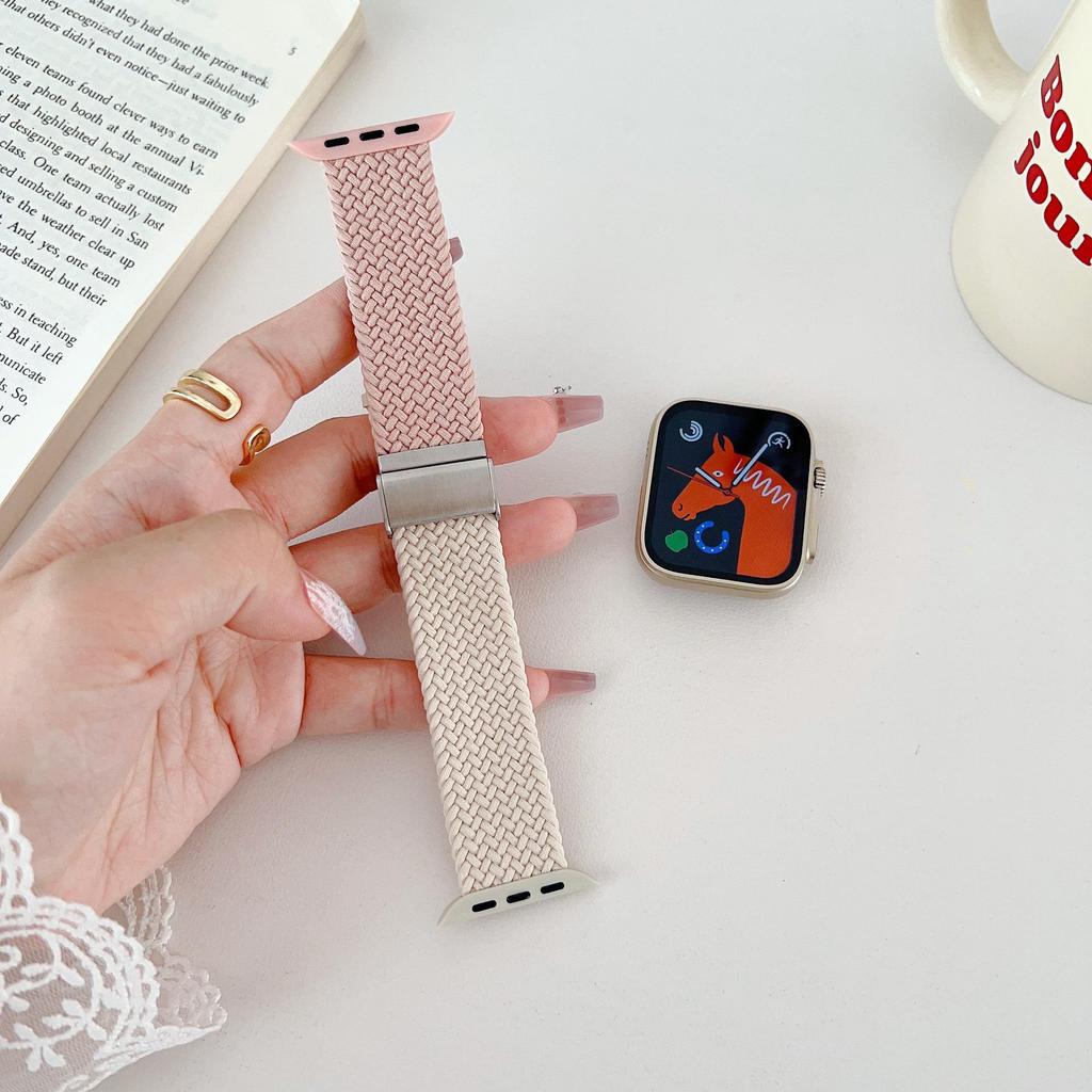 Colorful Elastic Nylon Band for Apple Watch (9, S10, SE, 8, 7, 6, 5)