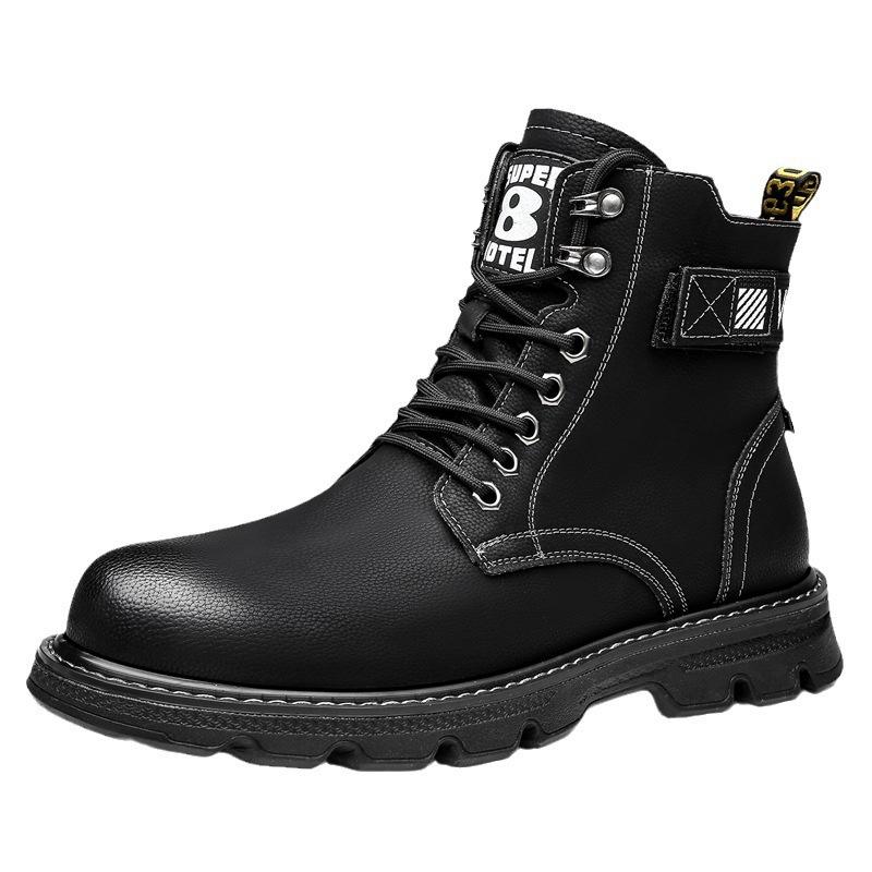 Herren Martin Stiefel 2025 neu Winter Samt verdickt Baumwollschuhe lässiger Trend High-Top vielseitig warme Stiefel