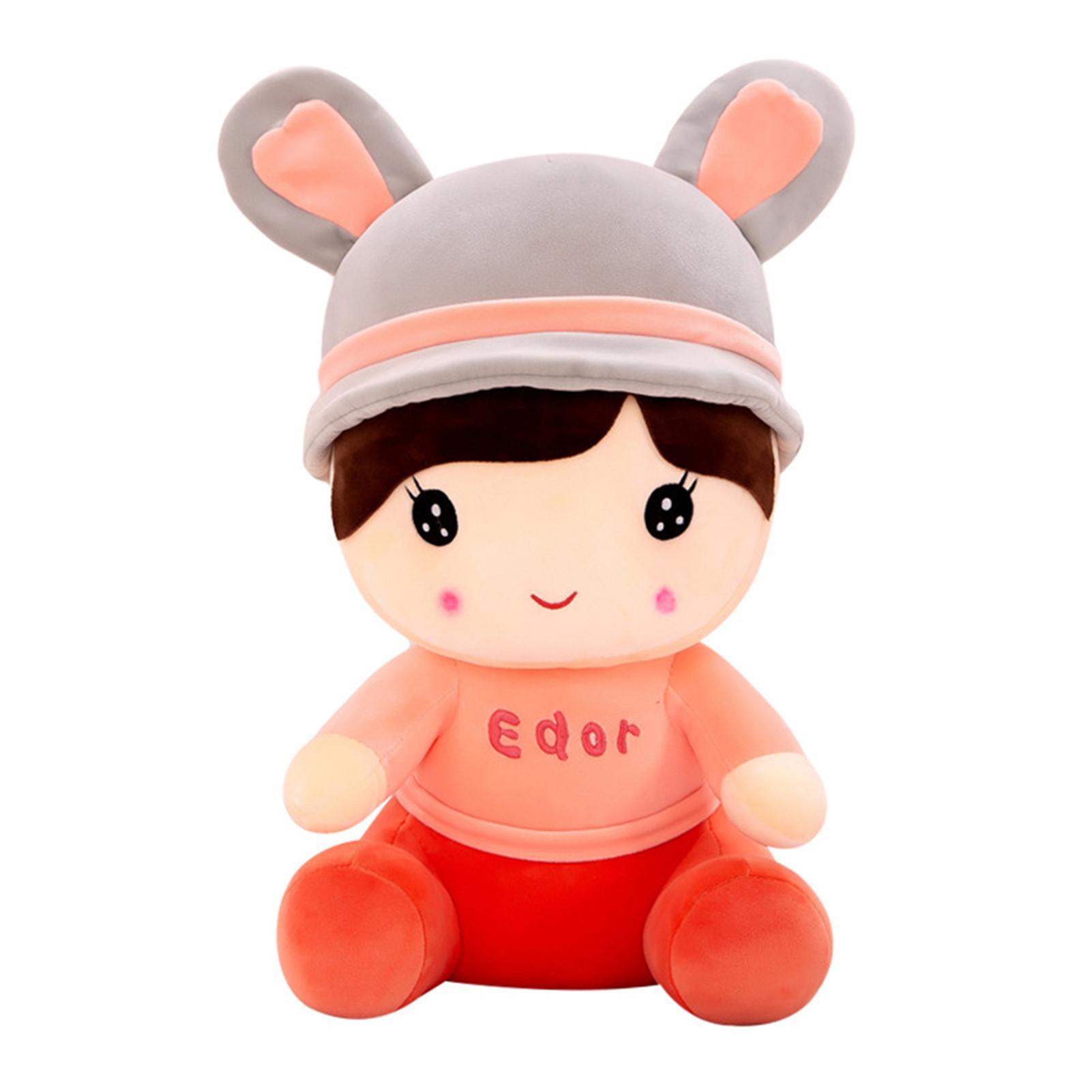 

Cute Figure Plush Toy Large Sitting Stuffed Toy Huggable Throw Pillow For Boy 25cm розовый
