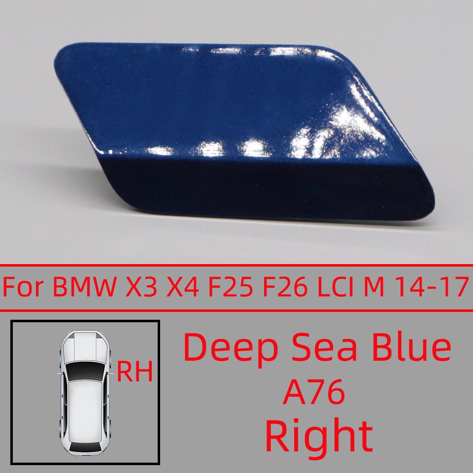 Auto Parts Headlight Washer Cover Cap For BMW X3 X4 F25 F26 LCI M-Sport 2014-2017 High Quality Spray Paint Black White Silver