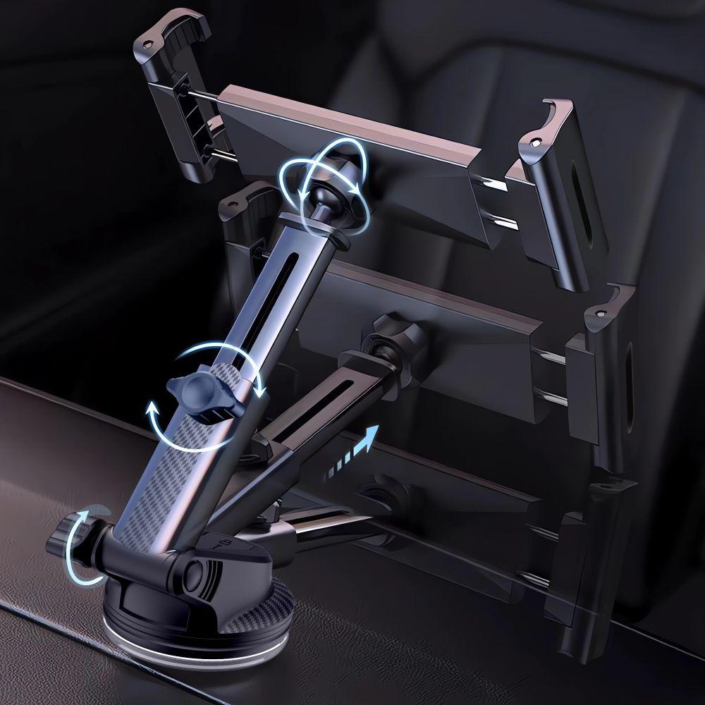 Supporto per auto V4 per tablet 141-280 mm per cruscotto - nero