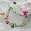 Women's Ocean Style Fish & Starfish Bracelet Summer Colored Ceramic Beaded Jewelry Vacation Style Accessories