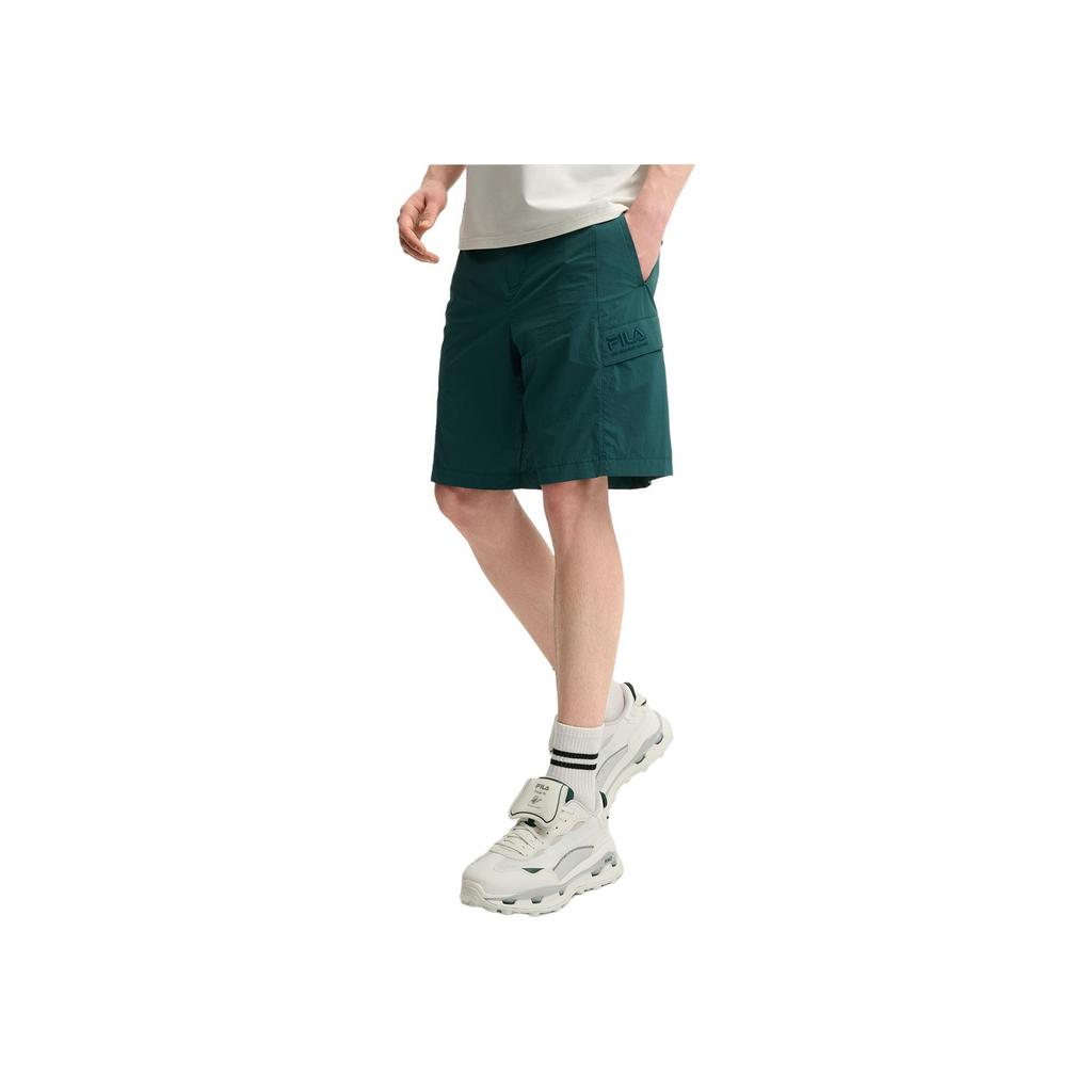 Fila Heritage Simple Lace Fashion Five-Point Casual Shorts Men Shorts Dark-Night-Green F11M538804F-DG