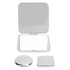 Pocket Mirror Portable Stainless Steel Compact Mirror Metal Handheld Drop Resistant Double Sided Mir