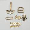 Brass Cavalry Bag Hardware: Pure Copper D-ring, Rivet, and Belt Buckle Set