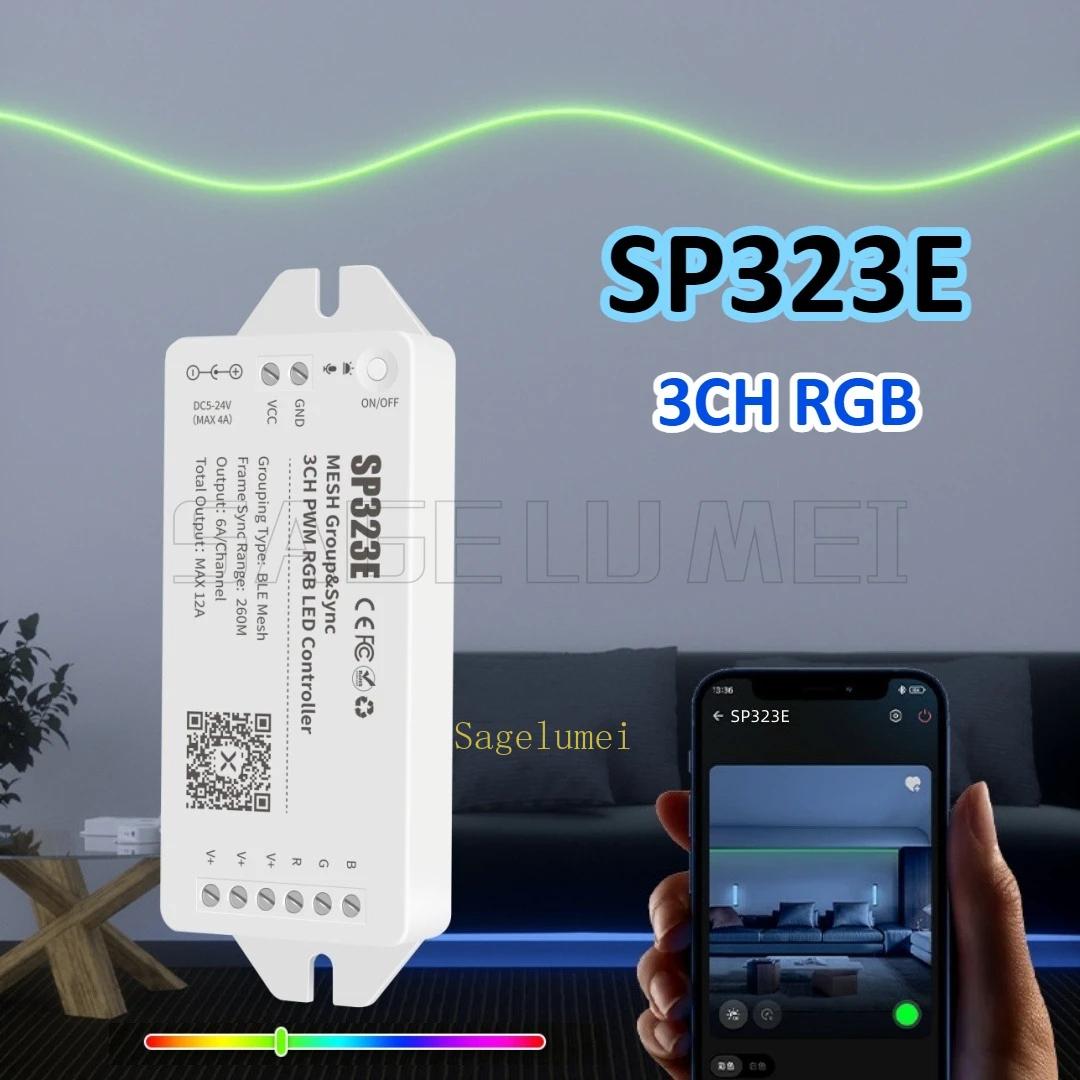 

MESH Group&Sync PWM LED Controller SP321E/SP322E/SP323E/SP324E/SP325E/SP328E ForCCT RGB RGBW RGBCCT Single color LED Strip 1-5CH