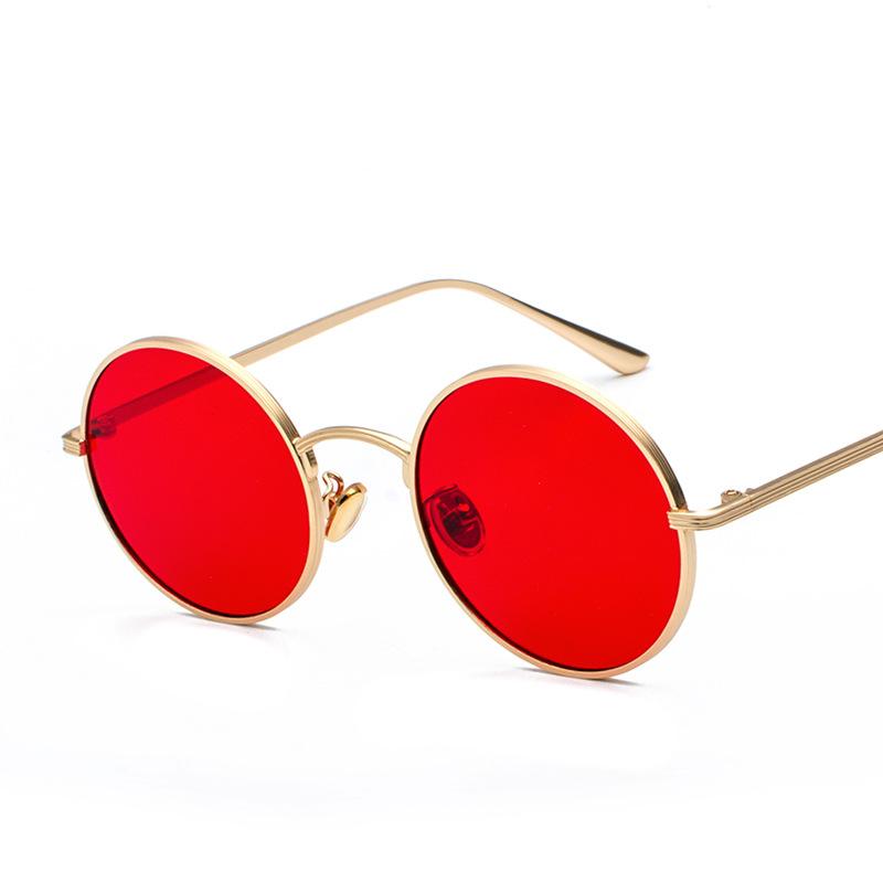 Sunglasses Personality Round Frame Men Punk Style Harajuku Style Metal Fashion Retro Women Korean