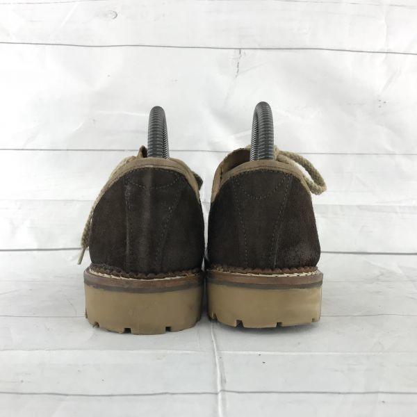 Skandal Germany Leather Hole Cut Side Strap Suede Boots Brown 25.0(USED)