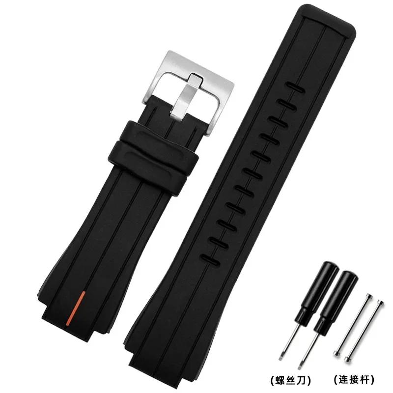 Silicone Rubber Bracelet 24*16mm Watchband for Timex Watches T2N738 T2N739 T2N720 T2N721 T49706 Watch Band Sports Silicone Strap