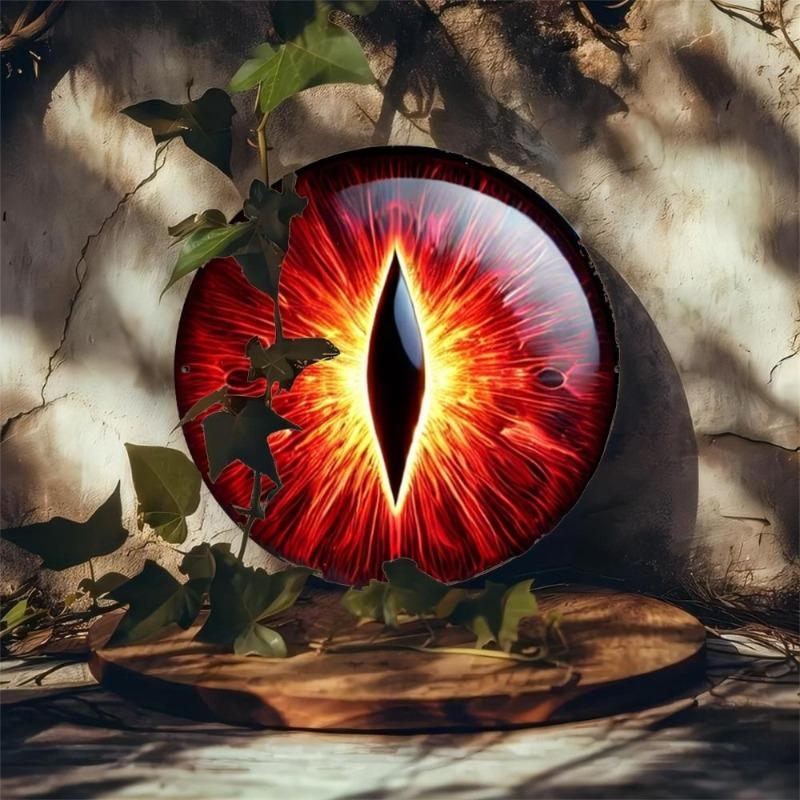 Hexenbesen Halloween Schild, Runde Aluminium Wandplakette 20x20cm