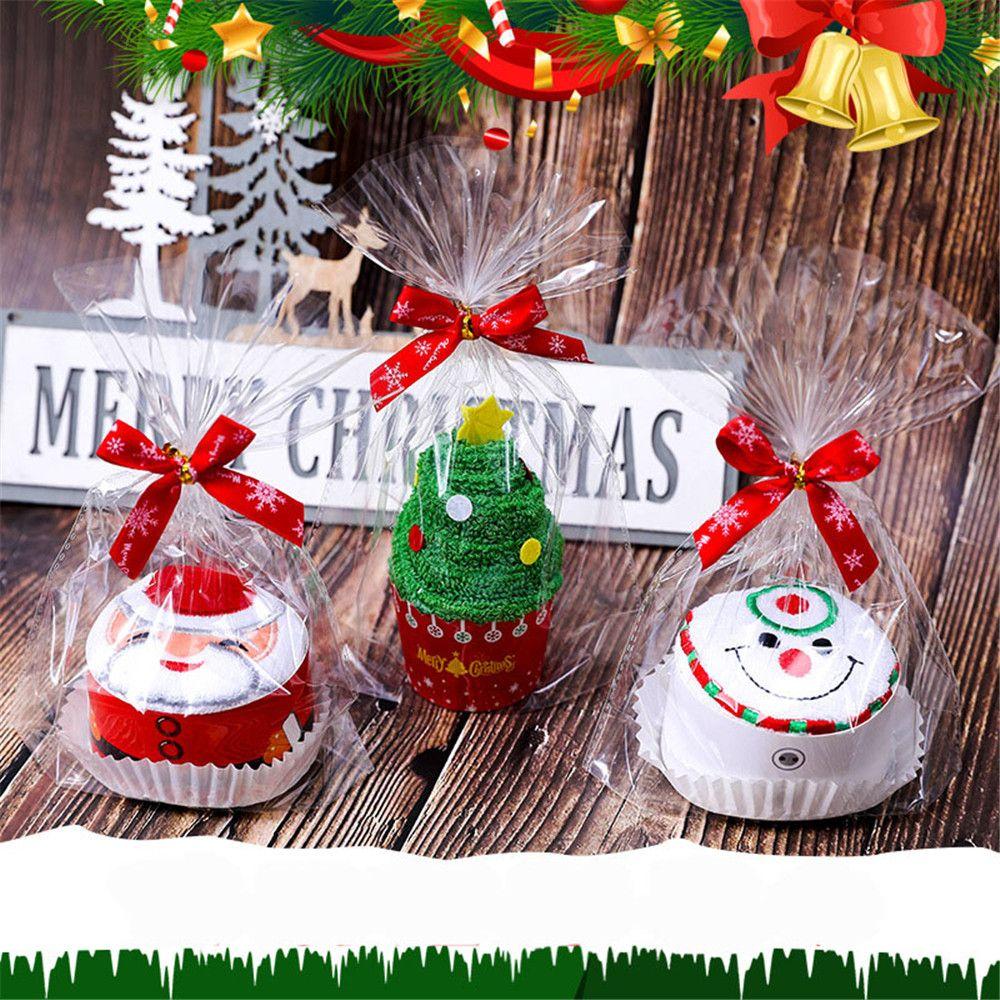 Activity Gift Christmas Decorations Christmas Towel Merry Christmas Gift Cupcake Cotton Towel
