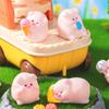 Mini Cute Funny Pink Pig Figure Car Dashboard Ornament Home Office Computer Desktop Room Piggy Doll Resin Craft Decoration