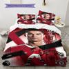 CR Player Bedding Quilt Set Quilt Cover Pillowcase Home Decoration Birthday Gift (1 * Duvet Cover + 2 * Pillowcase, Without Core)