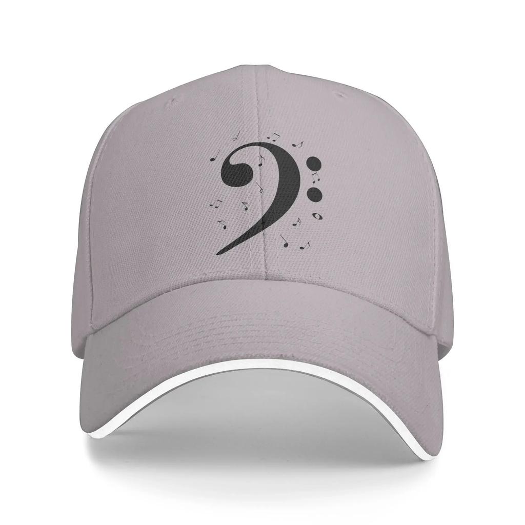 Bass Clef Music Logo Sun Baseball Cap Musical Style FA Spring Fashion Trucker Hat For Men Women Hiking Fishing Baseball Caps