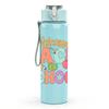 1PC Welcome Back To School Pastel 750ml Color Plastic Sports Water Bottle Leakproof Flip Straw Lid Suitable for Sports Office Home Use