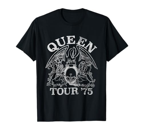 Queen Official Tour  75 Emblem Logo T-Shirt