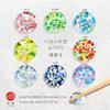 Aderia (ADERIA) Tsugaru Glass Chopstick Rests, "Yunagi No Sora" (Evening Calm Sky) - Set of 3, Made In Japan. These Handcrafted, Transparent, Colorful