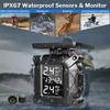 Motorcycle TPMS Solar Power Tire Pressure Monitor Real Time Tire Pressure Monitoring System Temperature Sensor Alarm System
