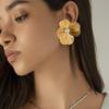 1Pair Romantic Petal Flower Long Hanging Earrings For Women Trendy Elegant Tassel Piercing Drop Earrings Party Jewelry Gift