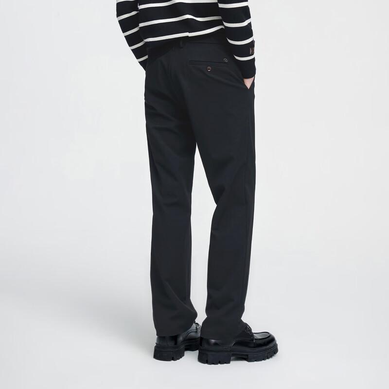 GIOVANNI VALENTINO Men's Loose Fit Straight Casual Trousers