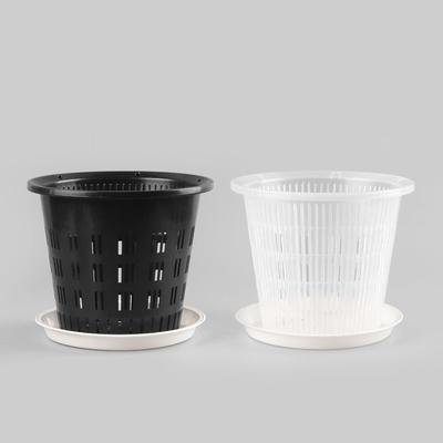 Pots de plantation de fleurs d'orchidées en plastique, 5 pièces, trous de plateau, fonction d'air, conteneur de croissance des racines, fentes, trou de suspension murale, Pot de culture