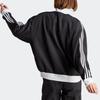 Adidas Originals Adicolor Three-Stripe Color Block Loose Fit Stand Collar Long Sleeve Jacket Women Jackets Black IK0430