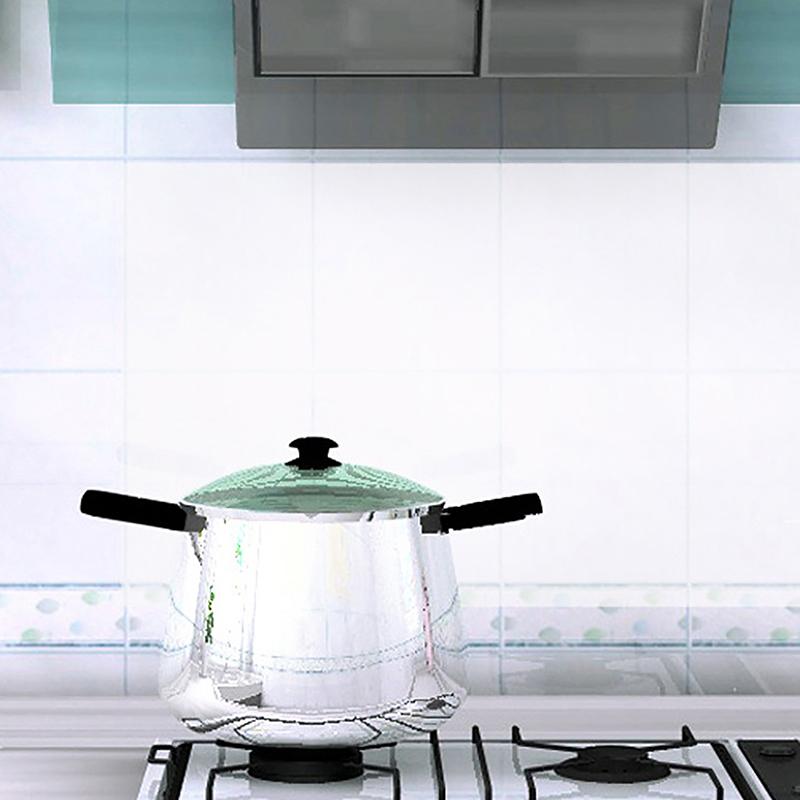 1Pc Kitchen Oil Proof Wall Sticker Heat-Resistant Wallpaper Clear Self Adhesive Film Waterproof Paper Home Decoration