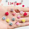50 Pcs New Mixed Nail Art Resin Mixed Color Three Peach Blossoms Charms Rhinestones Diy Craft For Nail 3D Decorations A42