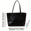 Stylish Women's Tote Bag, Large-capacity High-quality Crocodile-pattern Handbag, Featuring A Zipper Closure. Ideal for Daily Commuting