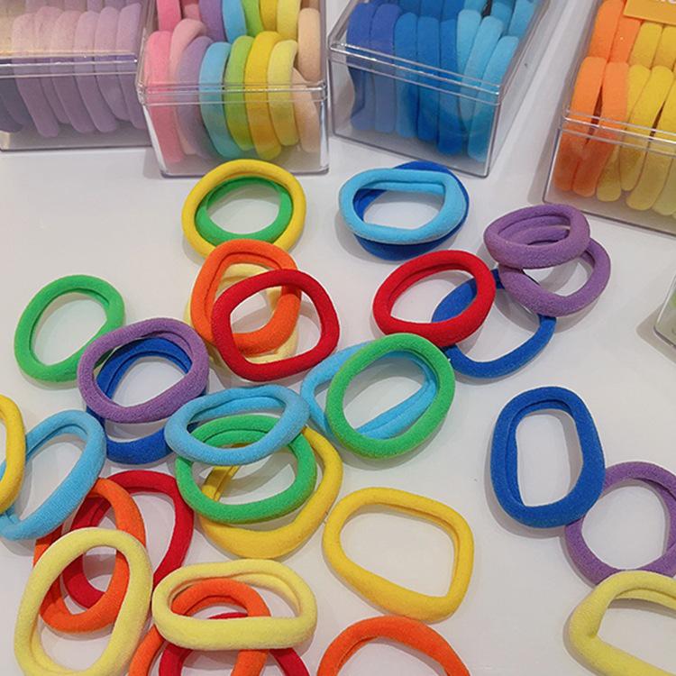 Korean Style Colorful Gradient High Elasticity Hair Ties for Girls' Ponytails