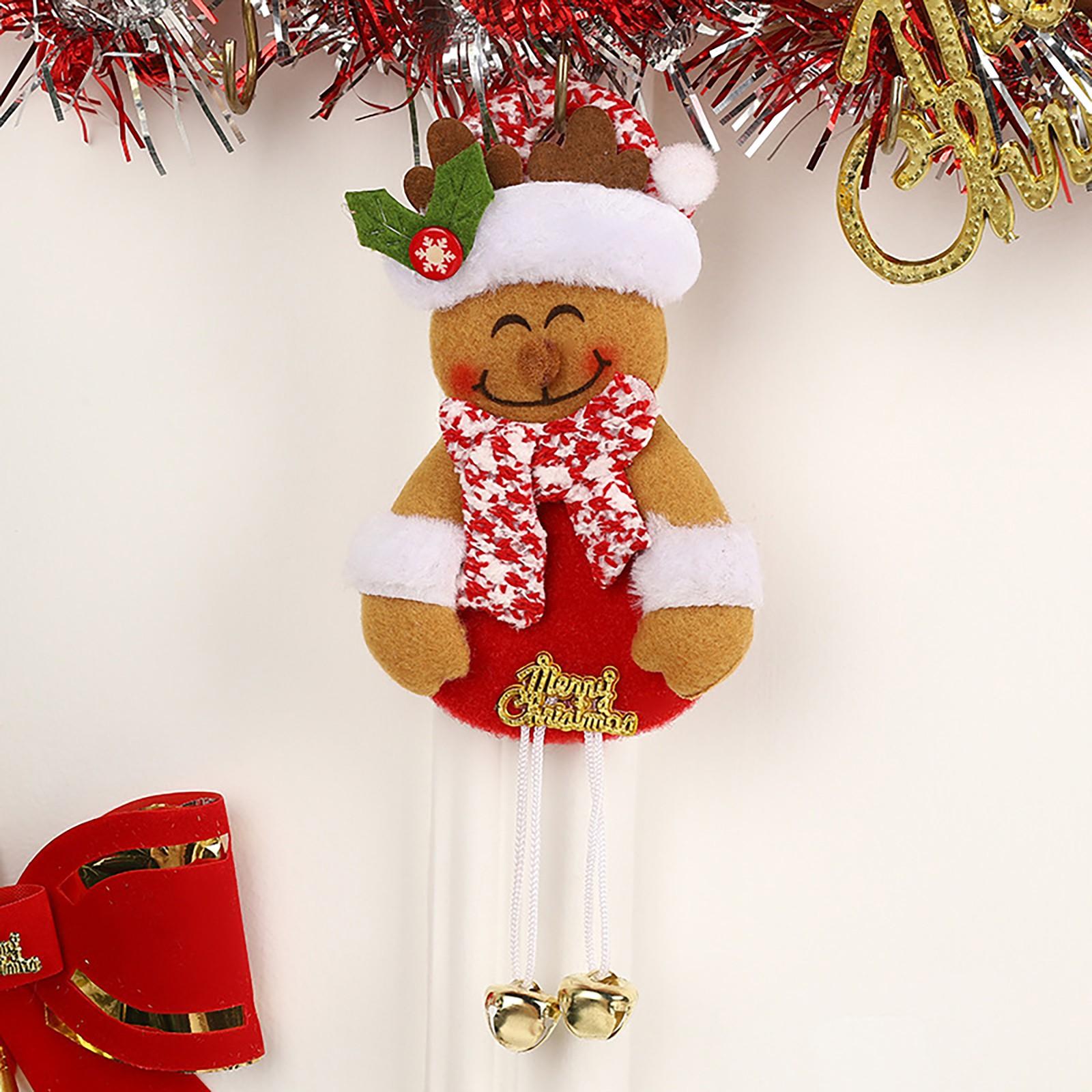

New Christmas Tree Cartoon Pendant Accessories Santa Claus Doll Fabric Letter Small Pendant Christmas Ornament Supplies navidad One Size