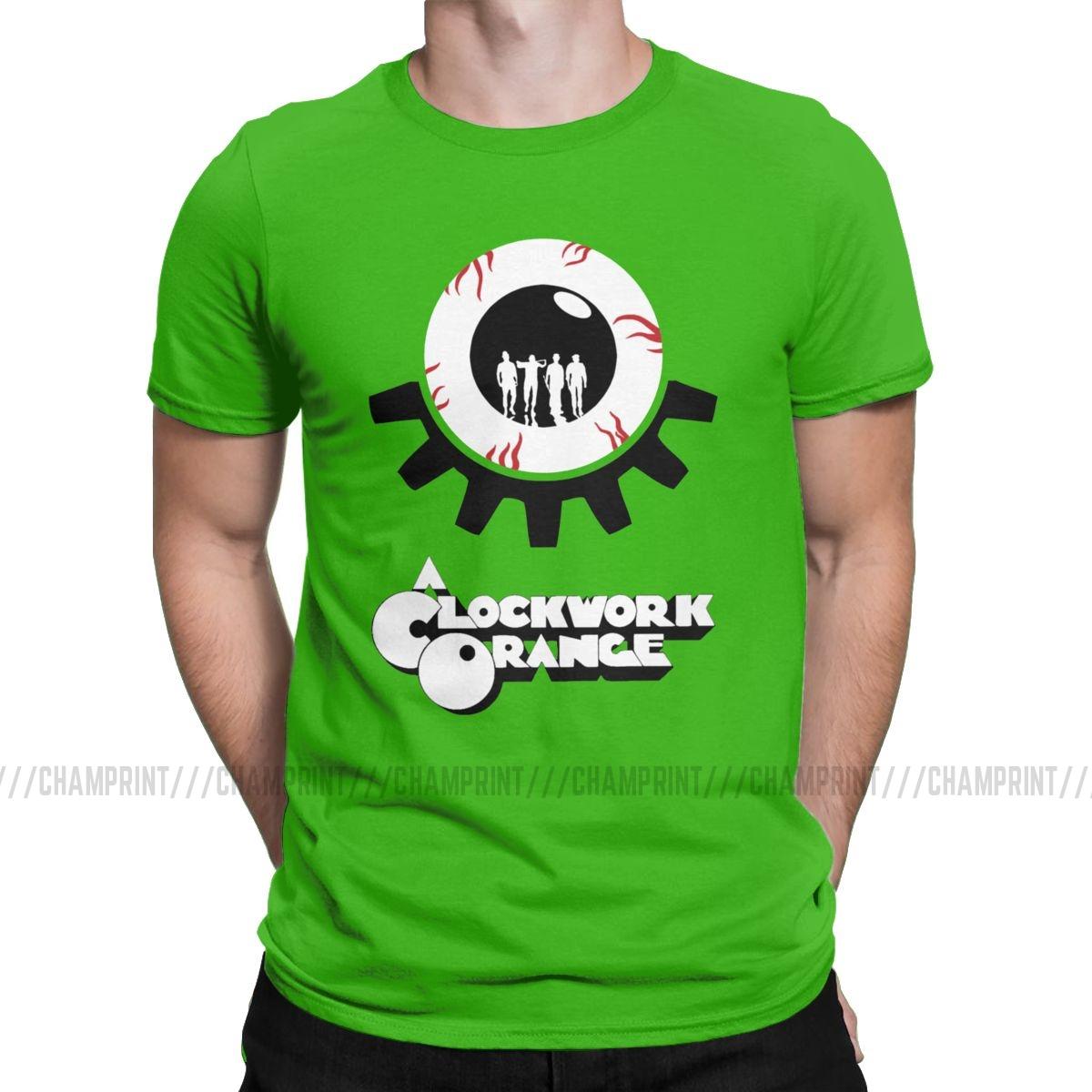 Vintage A Clockwork Orange T Shirt For Men O Neck 100 Cotton T Shirt Kubrick L