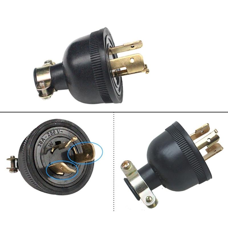 2KW Generatorstecker Anti-Locker-Stecker GX160 Anti-Abfall Drei-Pin-Stecker Amerikanischer Stecker 250V Generatorstecker Ersatzteil