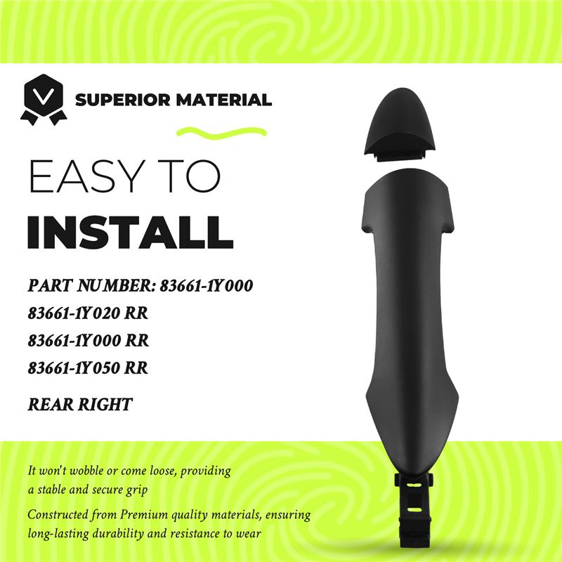 For Kia Picanto 2011-2016 Rear Exterior Door Handle Outside Handle Assembly 83661-1Y000 Rear Right