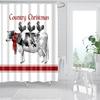 Universe Starry Sky Shower Curtain Bathroom Decor Bath Curtains Waterproof Polyester Christmas Snowflake Bathroom Curtains