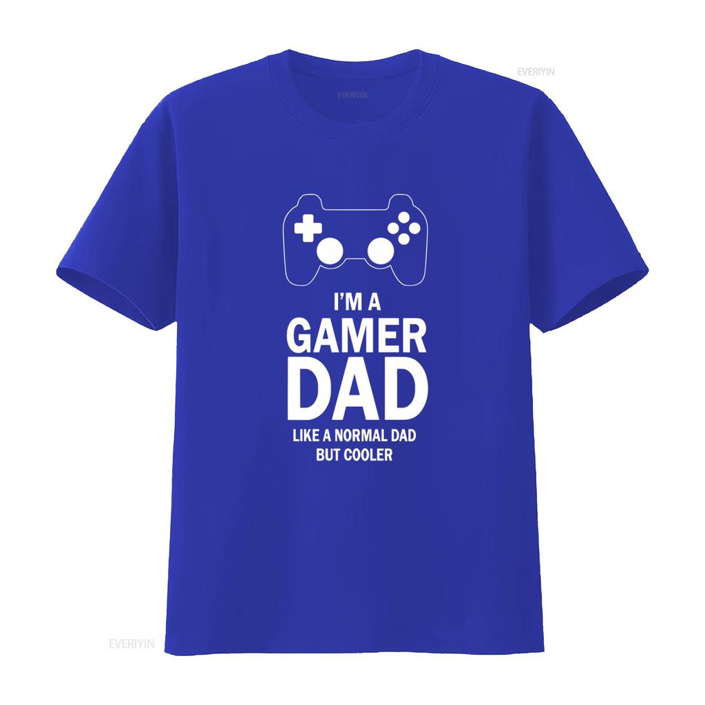 Gamer Dad T Shirt Im A Like Normal But Cooler Mens Fathers Day  vintage Washed Versatile graphic Top For Everyday Wear